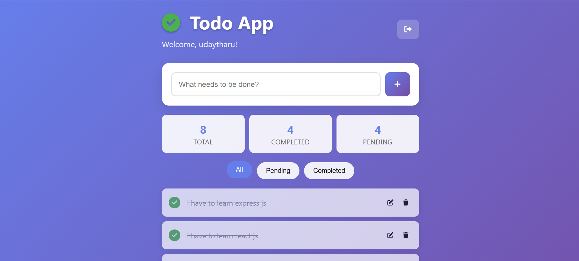 Advanced Todo Application